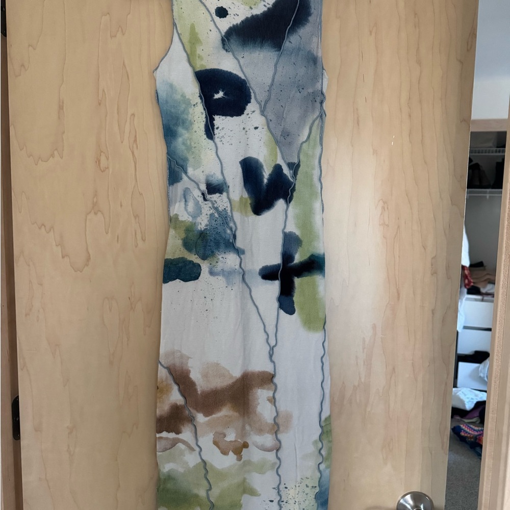 Paloma Wool Ribbed Cotton Midi Dress